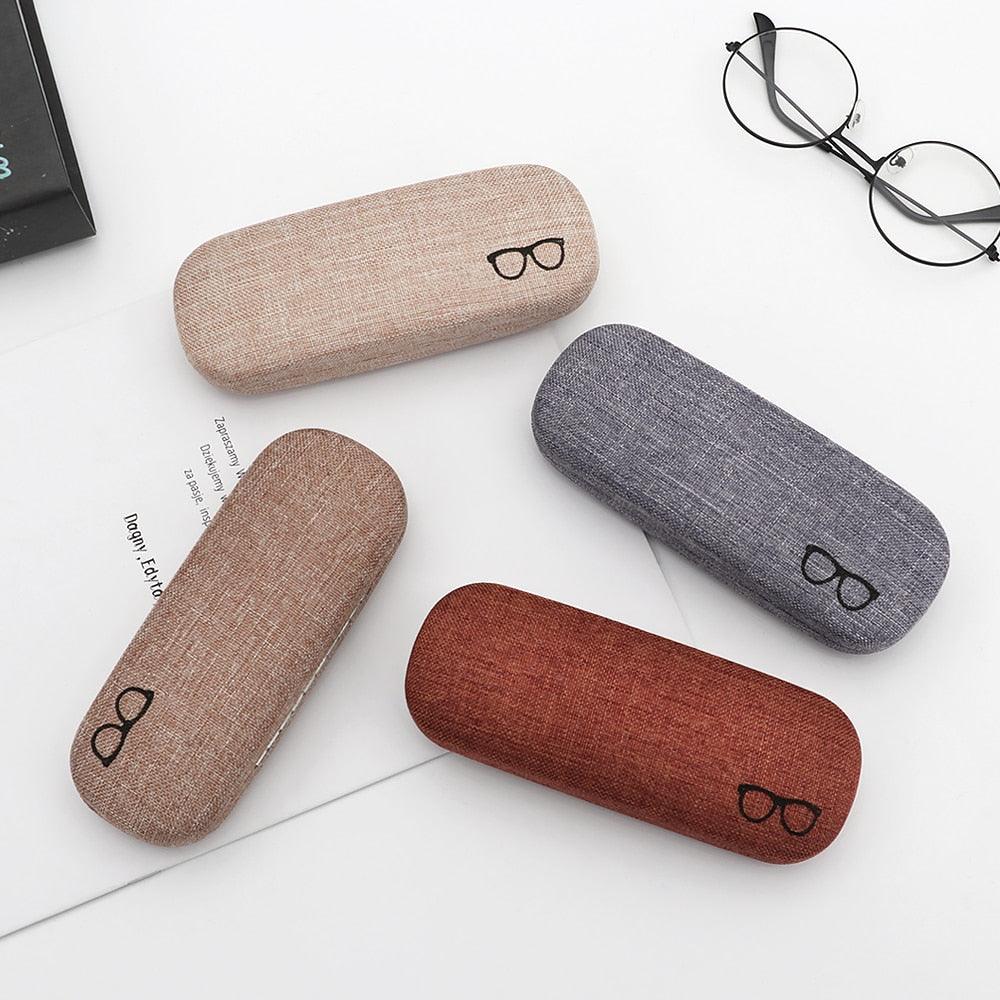 Men Women Leather Eye Glasses Case Fashion Unisex Hard Shell Protector Reading Eyewear Case Sunglasses Pouch Hard Shell Eyeglass Case For Reading Glasses Spectacles Small Sunglasses Pocket Size Cases