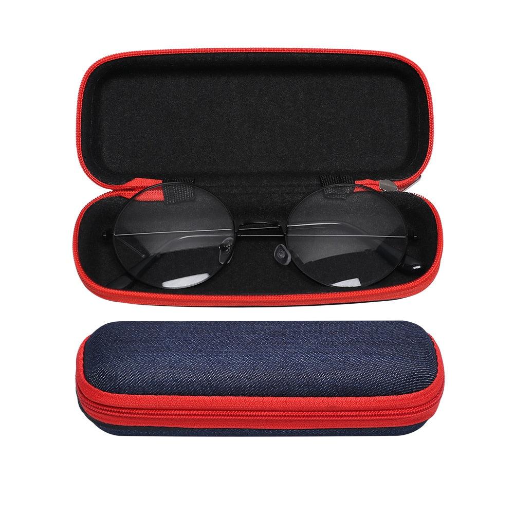 Men Women Leather Eye Glasses Case Fashion Unisex Hard Shell Protector Reading Eyewear Case Sunglasses Pouch Hard Shell Eyeglass Case For Reading Glasses Spectacles Small Sunglasses Pocket Size Cases