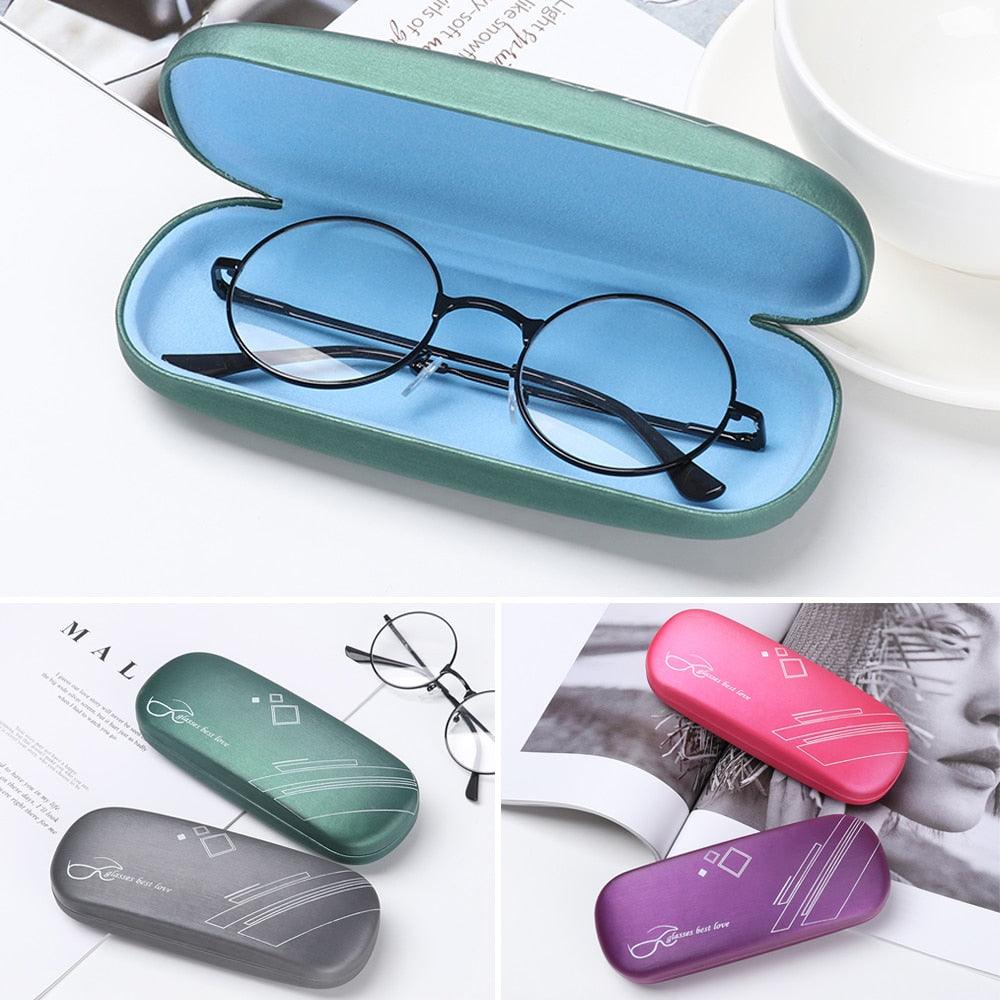 Men Women Leather Eye Glasses Case Fashion Unisex Hard Shell Protector Reading Eyewear Case Sunglasses Pouch Hard Shell Eyeglass Case For Reading Glasses Spectacles Small Sunglasses Pocket Size Cases