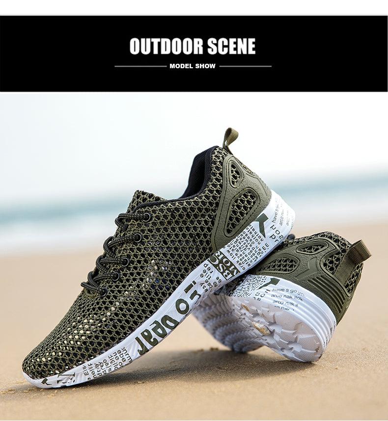 Mens Aqua Breathable Beach Quick Drying Water Shoes Outdoor Fishing Wading Shoes Water Sneakers Ultra Lightweight Breathable Walking Shoes Non Slip Athletic Fashion Sneakers