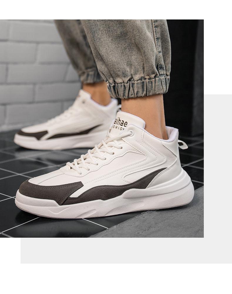 Mens Casual Shoes Leather Sneakers High Quality Comfortable Boots Outdoor Light Walking Footwear Mens Fashion Sneakers Breathable Comfort Walking Sport Mens Sneakers