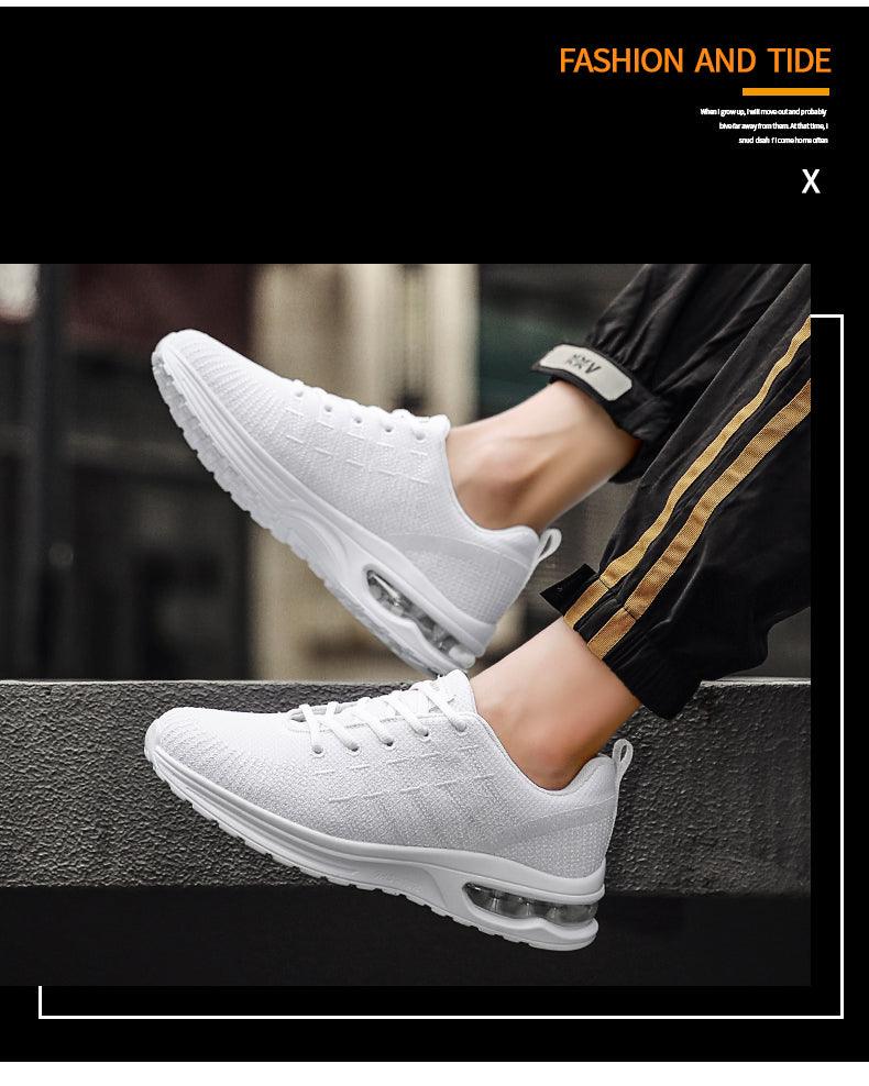 Mens Comfortables Breathable Fashion Casual Lightweight Running Air Cushion Wear-Resistant Gym Sneakers Jogging Walking Running Tennis Wokrout Sneakers