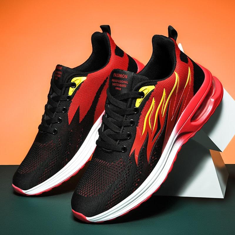 Mens Fashion Sneakers Air Cushion Mesh Running Shoes Women Footwear Mens Casual Sport Shoes Casual Sports Tennis Road Sneakers For Walking Gym Jogging Training Fitness