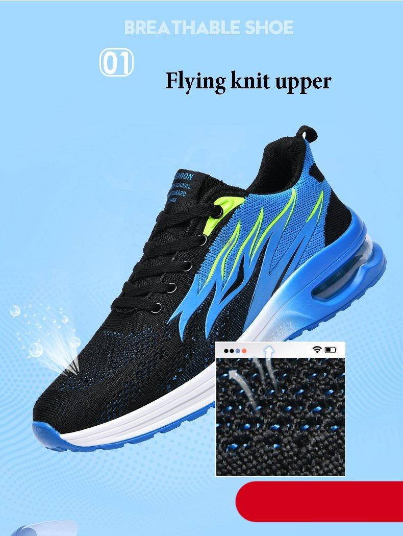 Mens Fashion Sneakers Air Cushion Mesh Running Shoes Women Footwear Mens Casual Sport Shoes Casual Sports Tennis Road Sneakers For Walking Gym Jogging Training Fitness