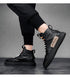 Mens Handmade Sneakers Leather Breathable Dress Shoes Luxury Shoes Casual Shoes Flat Footwear Classic Black White Men Fashion Walking Leather Mens Sneakers