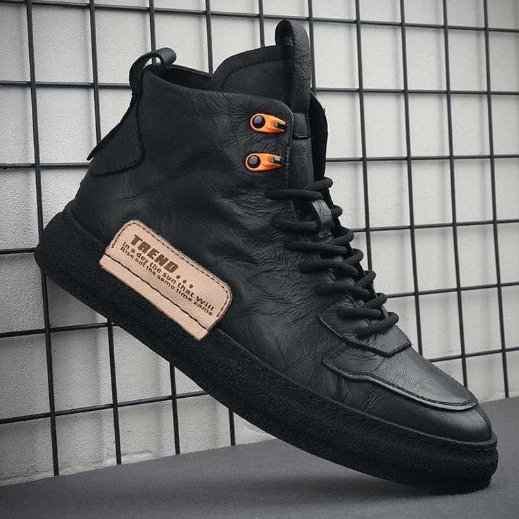 Mens Handmade Sneakers Leather Breathable Dress Shoes Luxury Shoes Casual Shoes Flat Footwear Classic Black White Men Fashion Walking Leather Mens Sneakers