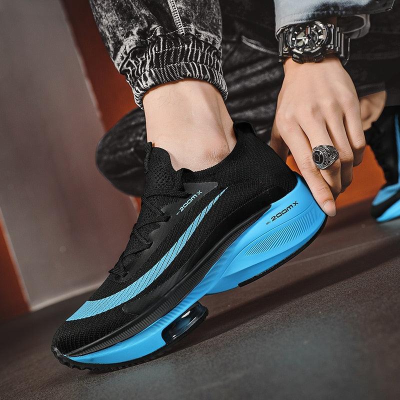 Mens Running Breathable Air Cushion Sneakers Light Jogging Men Casual Sports Outdoor Non-Slip Sneakers Athletic Casual Sports Tennis Road Sneakers For Walking Gym Jogging Training Fitness