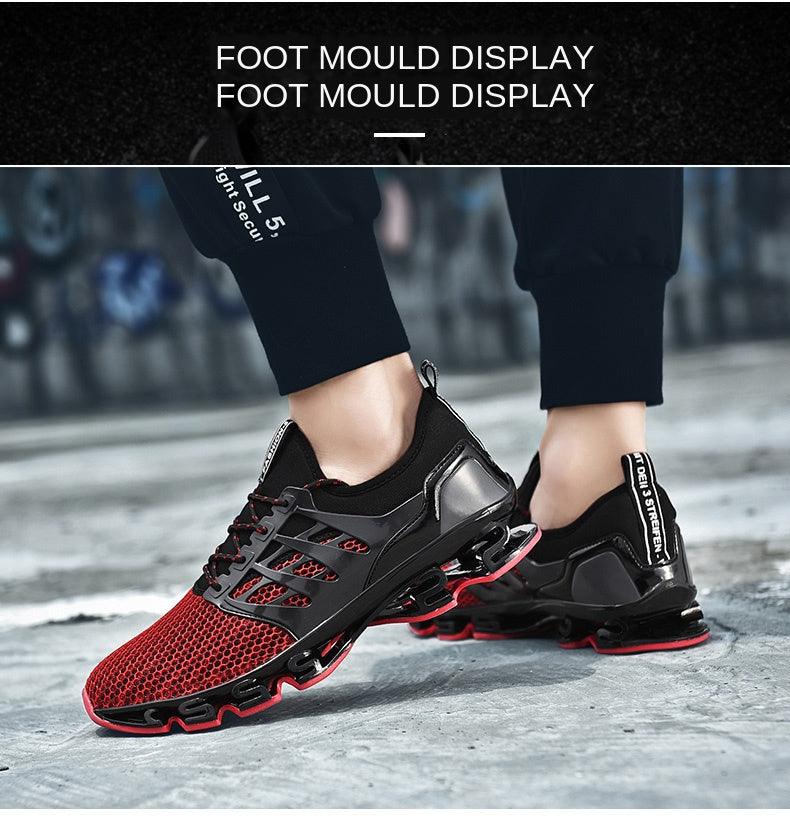 Mens Running Breathable Fashion Trainers Casual Couple Shoes Breathable Running Sports Outdoor Cushioning Sneakers Running Elegant Walking Athletics Trainer Sports Sneakers