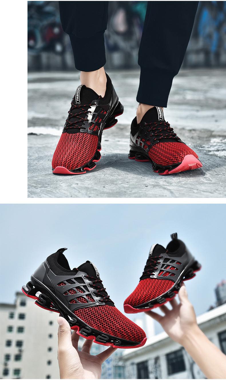 Mens Running Breathable Fashion Trainers Casual Couple Shoes Breathable Running Sports Outdoor Cushioning Sneakers Running Elegant Walking Athletics Trainer Sports Sneakers