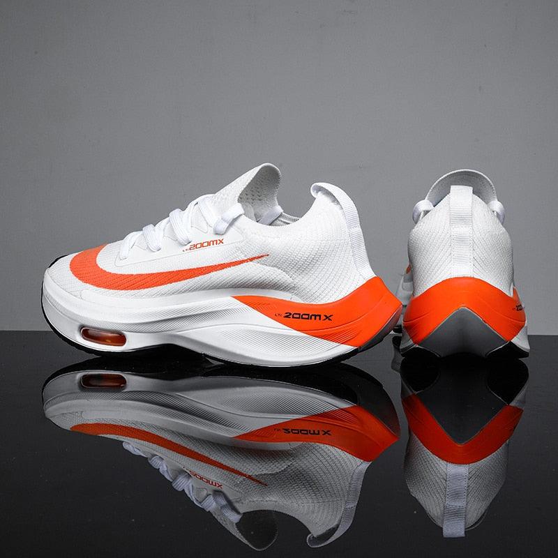 Mens Running Sneakers Luxury Mens Casual Shoes Trainer Race Off White Shoes Slip on Walking Casual Breathable Air Cushion Fashion Lightweight Sneakers