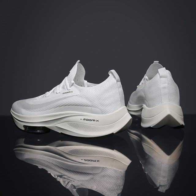 Mens Running Sneakers Luxury Mens Casual Shoes Trainer Race Off White Shoes Slip on Walking Casual Breathable Air Cushion Fashion Lightweight Sneakers