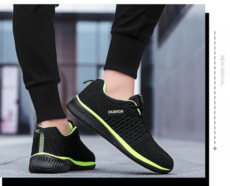 Mens Sport Running Sneakers Fashion Men Casual Shoes Breathable Shoes Walking Sneakers Men's Tennis Black Sneakers Trainers Mesh Flat Breathable Summer Walking Beach Mesh Design