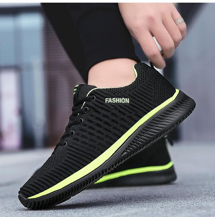 Mens Sport Running Sneakers Fashion Men Casual Shoes Breathable Shoes Walking Sneakers Men's Tennis Black Sneakers Trainers Mesh Flat Breathable Summer Walking Beach Mesh Design