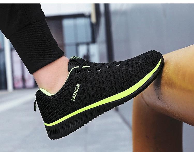 Mens Sport Running Sneakers Fashion Men Casual Shoes Breathable Shoes Walking Sneakers Men's Tennis Black Sneakers Trainers Mesh Flat Breathable Summer Walking Beach Mesh Design