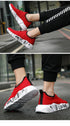 Mens Sport Sneakers Casual Fashion New Light Breathable Red Mesh High Quality Comfortable Running Shoes Men Casual Breathable Walking Sport Athletic Sneakers Gym Tennis Slip On Lightweight Mens Sneakers