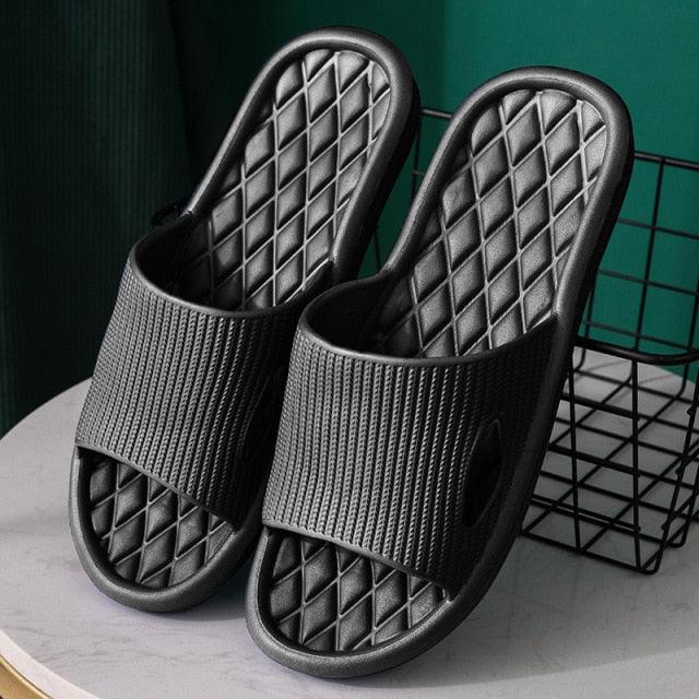 Mens Summer Slippers Shoes Bathroom Anti-slip Casual Beach Sandals Soft Sole Slide Flip Flops Soft Lightweight Flip-Flops Thicken Cushioned Slippers Shower Bathroom Shoes Beach Pool Flip Flop Slippers