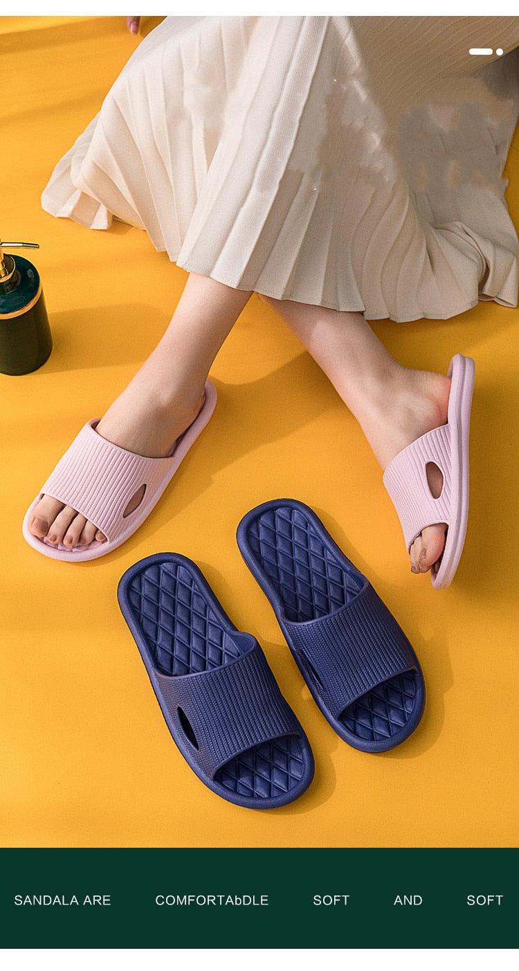 Mens Summer Slippers Shoes Bathroom Anti-slip Casual Beach Sandals Soft Sole Slide Flip Flops Soft Lightweight Flip-Flops Thicken Cushioned Slippers Shower Bathroom Shoes Beach Pool Flip Flop Slippers