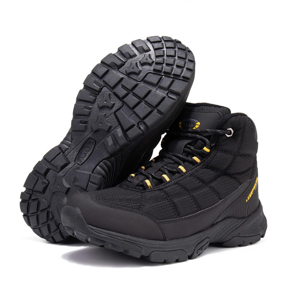 Mens Waterproof Outdoor Shoes Winter Warm Shoe Non-Slip Hiking Camping Casual Boots Walking Shoes Waterproof Lightweight Hiking Boots Outdoor Sport Boots