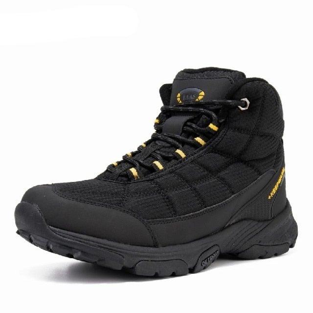 Mens Waterproof Outdoor Shoes Winter Warm Shoe Non-Slip Hiking Camping Casual Boots Walking Shoes Waterproof Lightweight Hiking Boots Outdoor Sport Boots