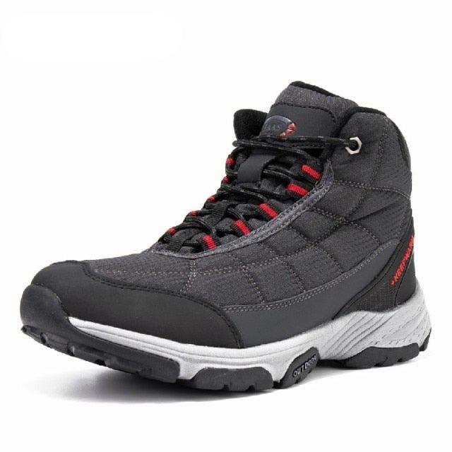 Mens Waterproof Outdoor Shoes Winter Warm Shoe Non-Slip Hiking Camping Casual Boots Walking Shoes Waterproof Lightweight Hiking Boots Outdoor Sport Boots