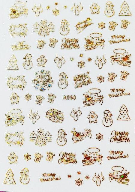 Merry Christmas Nail Art Decals Decoration Self Adhesive Nail Art Stickers Manicure Design White Snow Sticker for Nail Design Xmas Gift Nails Snowflake Nail Art Stickers Decals Christmas Nail 3D Self Adhesive Nail Stickers for Acrylic Nails Snowflake