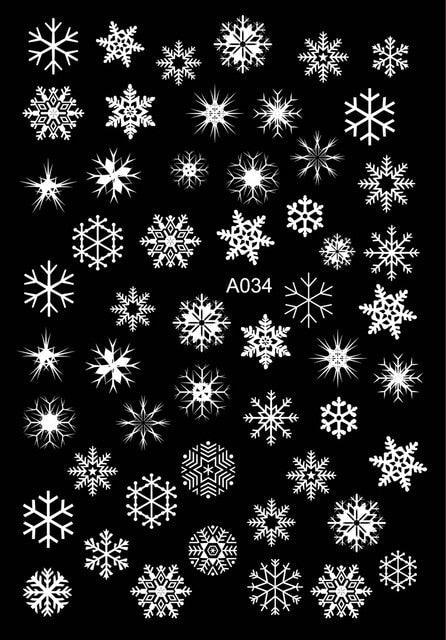 Merry Christmas Nail Art Decals Decoration Self Adhesive Nail Art Stickers Manicure Design White Snow Sticker for Nail Design Xmas Gift Nails Snowflake Nail Art Stickers Decals Christmas Nail 3D Self Adhesive Nail Stickers for Acrylic Nails Snowflake