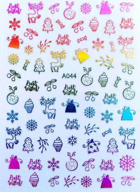 Merry Christmas Nail Art Decals Decoration Self Adhesive Nail Art Stickers Manicure Design White Snow Sticker for Nail Design Xmas Gift Nails Snowflake Nail Art Stickers Decals Christmas Nail 3D Self Adhesive Nail Stickers for Acrylic Nails Snowflake