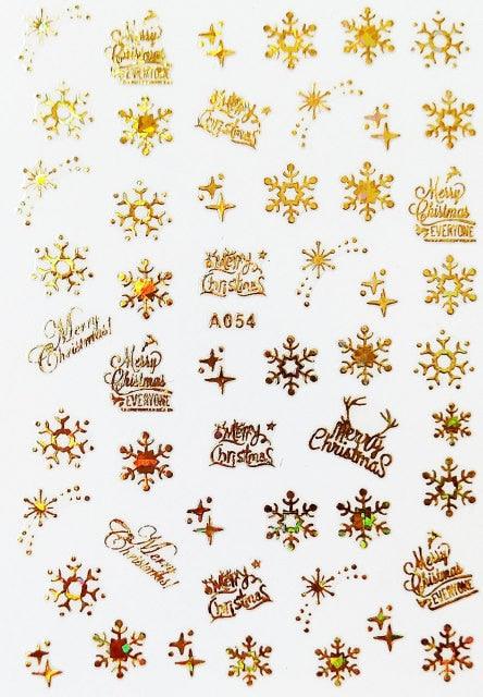 Merry Christmas Nail Art Decals Decoration Self Adhesive Nail Art Stickers Manicure Design White Snow Sticker for Nail Design Xmas Gift Nails Snowflake Nail Art Stickers Decals Christmas Nail 3D Self Adhesive Nail Stickers for Acrylic Nails Snowflake