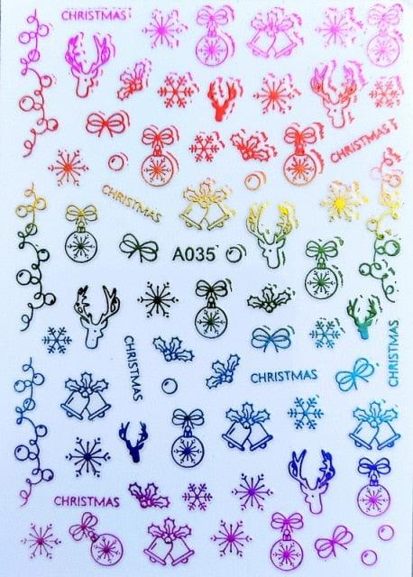 Merry Christmas Nail Art Decals Decoration Self Adhesive Nail Art Stickers Manicure Design White Snow Sticker for Nail Design Xmas Gift Nails Snowflake Nail Art Stickers Decals Christmas Nail 3D Self Adhesive Nail Stickers for Acrylic Nails Snowflake