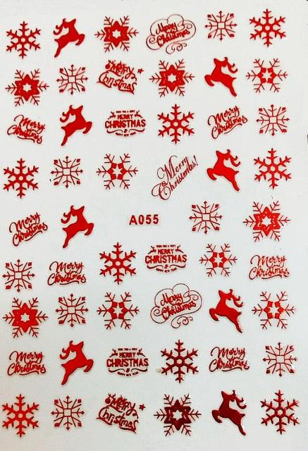 Merry Christmas Nail Art Decals Decoration Self Adhesive Nail Art Stickers Manicure Design White Snow Sticker for Nail Design Xmas Gift Nails Snowflake Nail Art Stickers Decals Christmas Nail 3D Self Adhesive Nail Stickers for Acrylic Nails Snowflake