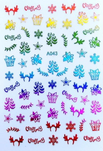 Merry Christmas Nail Art Decals Decoration Self Adhesive Nail Art Stickers Manicure Design White Snow Sticker for Nail Design Xmas Gift Nails Snowflake Nail Art Stickers Decals Christmas Nail 3D Self Adhesive Nail Stickers for Acrylic Nails Snowflake