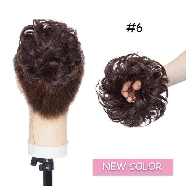 Messy Bun Scrunchy Hair Bun Fake Hair Synthetic Women Chignon Elastic Hair Band Hairpieces For Women Updo Donut Chignon Clip in Hair Extension For Volumized Hair Buns For Girls