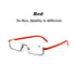 Metal Anti Blue Light Reading Glasses Men Half Frame Prescription Eyeglasses Male  Eyewear With Case For Men And Women Unisex Stylish Eyeglasses Glasses Clear Lens +1.75