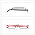 Metal Anti Blue Light Reading Glasses Men Half Frame Prescription Eyeglasses Male  Eyewear With Case For Men And Women Unisex Stylish Eyeglasses Glasses Clear Lens +1.75