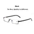 Metal Anti Blue Light Reading Glasses Men Half Frame Prescription Eyeglasses Male  Eyewear With Case For Men And Women Unisex Stylish Eyeglasses Glasses Clear Lens +1.75