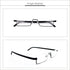 Metal Anti Blue Light Reading Glasses Men Half Frame Prescription Eyeglasses Male  Eyewear With Case For Men And Women Unisex Stylish Eyeglasses Glasses Clear Lens +1.75