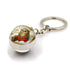 Metal Double Sided Glass Ball Pendant Hedgehog In The Fog Cartoon Keychain Pendant Metal Keyring Lucky Jewelry Gift Keychain Key Chain Key Ring Holder for Men Women Creative Gift Glass Ball Key Chain Pendant Glow in The Dark