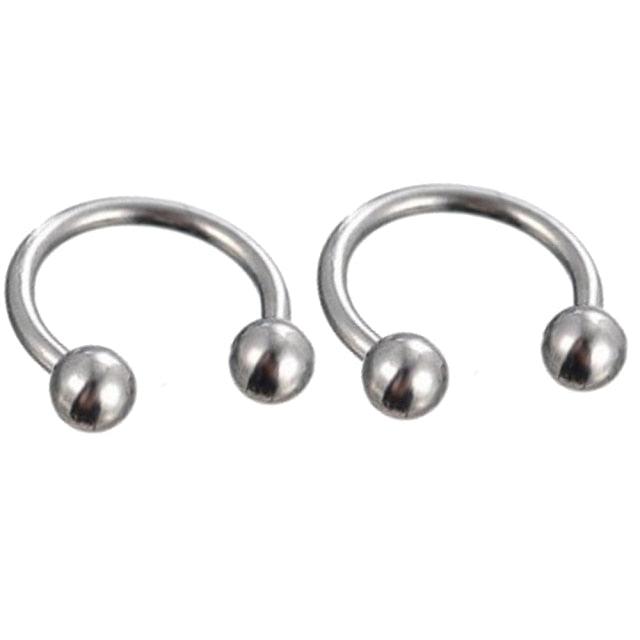 Metal Horseshoe Fake Nose Ring C Clip BCR Septum Lip Stainless Steel Piercing Piercing Surgical Steel Horseshoe Circular Rings Horseshoe Nose Rings Earrings Septum Ring Tragus Piercing Earring Hoop Lip Horseshoe Piercing  Nose Rings Hoop For Women Men