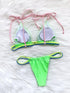 Micro Bikini Set For Women Black Blue Green Pink String Swimwear Women's Halter String Triangle Bikini Set Charming Swimwear Two Piece Swimsuit Women's Swimsuit Push Up Bathers Bathing Suit Bikinis