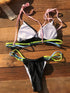 Micro Bikini Set For Women Black Blue Green Pink String Swimwear Women's Halter String Triangle Bikini Set Charming Swimwear Two Piece Swimsuit Women's Swimsuit Push Up Bathers Bathing Suit Bikinis