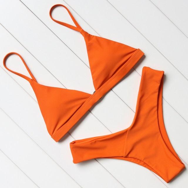 Micro Mini Bikini Swimwear Women Halter Push Up Bikini Set Padded Bra  Women's Underwired Triangle Bathing Two Pieces Swimsuit Bikini Set  Swimsuit Bandage Swim Suit