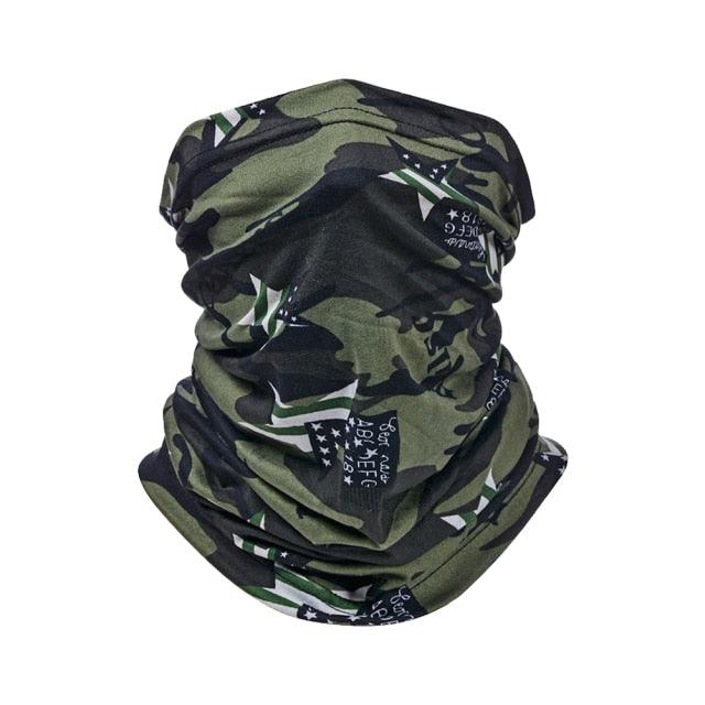 Military Tactical Bandana Summer Face Scarves Polyester Camo Anti-UV Windproof Soft Neck Gaiter Cover for Men Women Neck Gaiter Unisex Face Scarf Cover Cooling Thin Breathable Lightweight Sun Protection for Cycling Fishing Hiking Running