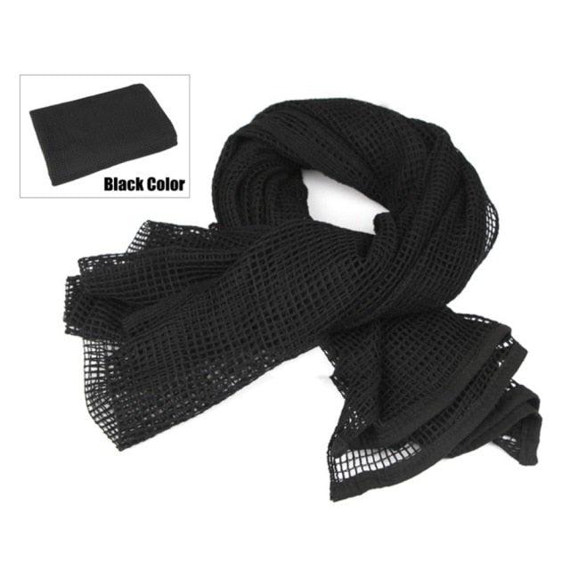 Military Tactical Scarf Camouflage Mesh Neck Scarf Keffiyeh Sniper Face Scarf Shemagh Head Wrap for Outdoor Camping Hunting Men Tactical Military Keffiyeh Net Mesh Neck Scarf Scrim Veil Shemagh Head Wrap Face Scarf Bandana Outfit Headband