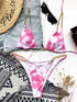 Mini Bikini Tie Dye Swimwear Women Metal Chain Patchwork Bathing suit Triangle Bikinis Women's Swimsuit Women Sparkle Glitter Swimwear Sequin Bikini Shiny String Bra Swimsuit Beach Wear