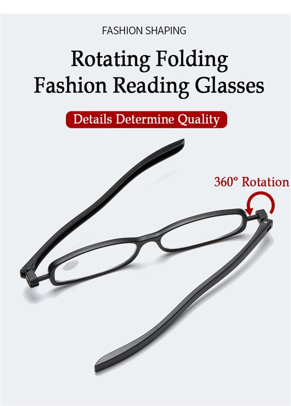 Mini Design Reading Glasses For Men Women Rotating Small Oval Presbyopia Eyewear Portable Unisex Reader Eyeglasses Mini Compact Slim Reading Glasses Lightweight Portable Readers - STEVVEX Sunglasses - 124, Computer Eyewear, fashion accessories, foldable eye glasses, glasses, magnifying glasses, men glasses, Mini Reading Glasses, Mini Reading sunglasses, mini suglasses, modern glasses, polarized glasses, Presbyopic Sunglasses, reading glasses, rectangle sunglasses, sunglasses, women glasses - Stevvex.com