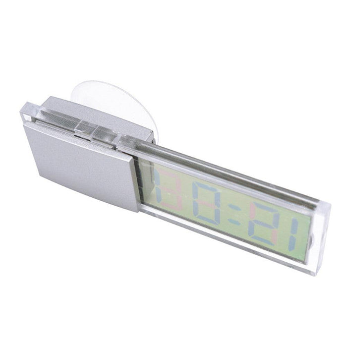 Mini Digital Car Electronic Clock High Quality Durable Digital Alarm Clock LCD Screen Easy to Set can Adhesive Digital Table Car Dashboard Desk Electronic Clock Transparent LCD Display Digital Watch With Sucker Universal Car Decor