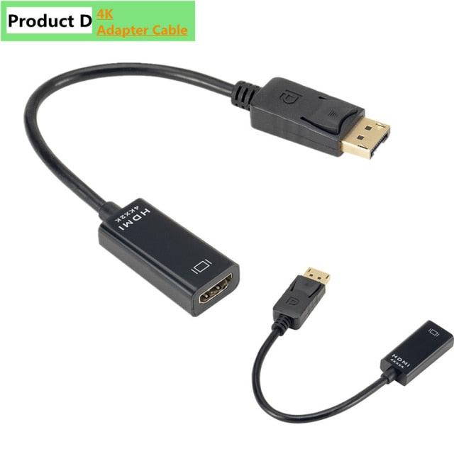 Mini DisplayPort To HDMI-compatible Adapter Male To Female Converter DP To HD Display Port 4K Cable Adapter Video Audio Compatible For PC And Laptop - STEVVEX Cable - 220, 4K display port, 4k DP to HDMI convertor, adapter for monitor, audio adapter, cable, cable adapter, cables, compatible adapter, converter, display port, DPto HDMI, HDMI ADAPTER, pc adapter, video adapter, video audio adapter - Stevvex.com