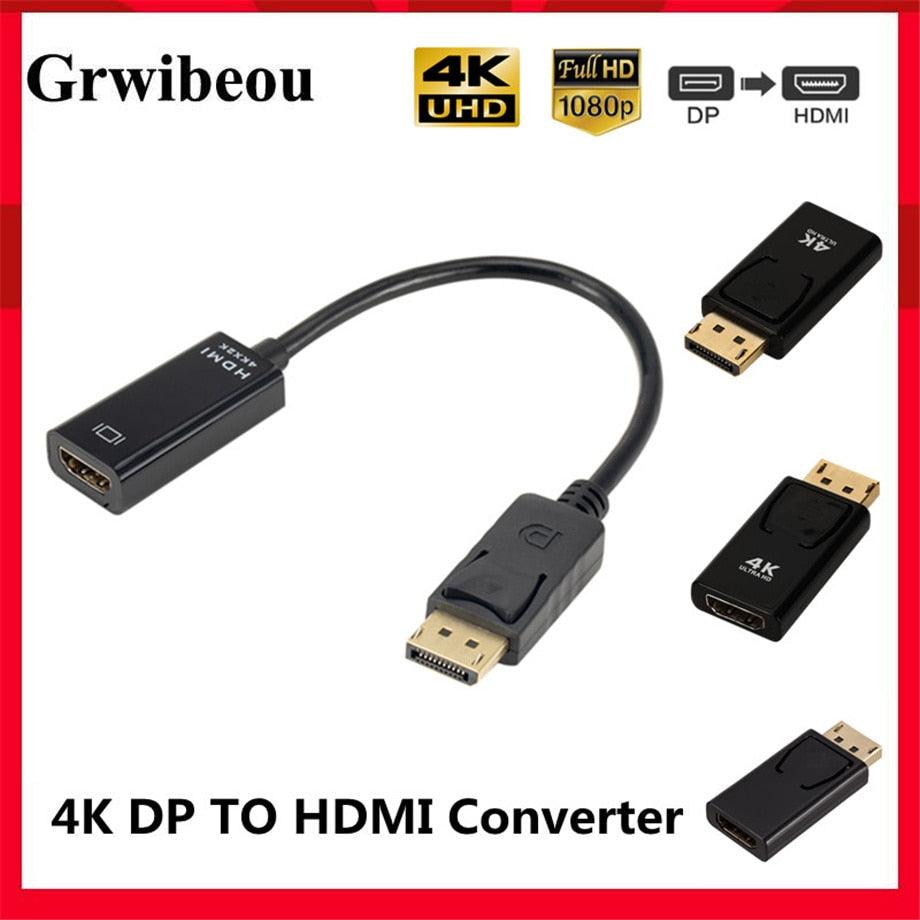 Mini DisplayPort To HDMI-compatible Adapter Male To Female Converter DP To HD Display Port 4K Cable Adapter Video Audio Compatible For PC And Laptop - STEVVEX Cable - 220, 4K display port, 4k DP to HDMI convertor, adapter for monitor, audio adapter, cable, cable adapter, cables, compatible adapter, converter, display port, DPto HDMI, HDMI ADAPTER, pc adapter, video adapter, video audio adapter - Stevvex.com