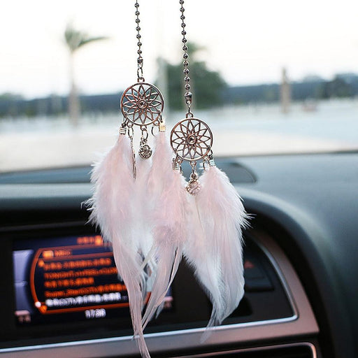 Mini Dream Catcher Car Pendant Wind Chimes Feather Decoration Home Decor Dream Catchers Car Handmade Hanging Charm Wind Chime Traditional White Feather Ornaments Wall Hanging Adornment Handmade Dreamcatcher Gifts - ALLURELATION - 553, car, Car Accessories, Car Gadgets, Car Organizer, Car Ornaments, Catchers Car, Chime Traditional White Feather Ornaments, Dream Catcher Car Pendant, Dream Catchers Car, Hanging Charm, Traditional White Feather Ornaments, White Feather Ornaments - Stevvex.com