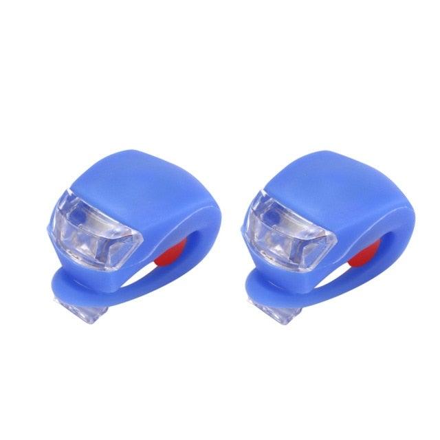 Mini Silicone Bicycle Front Rear Light Set 3 Modes Waterproof Mountain Road Bike Cycling Headlight Tail Warning Lamp Front And Rear Silicone LED Bike Headlight And Taillight Waterproof And Safety Road Mountain Bike Lights